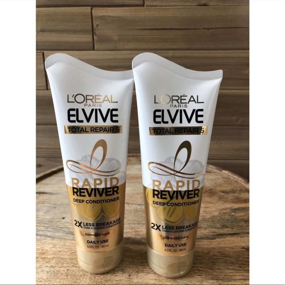 2 L'Oréal Paris 6 Oz Total Repair 5 Rapid Reviver Damaged Hair Deep Conditioner